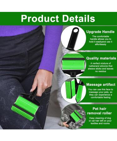 Stick It Roller - 2 Pack Silicone Reusable Lint Roller | Animal Hair Remover for Car Seats Carpets & Clothing - Buy Online on SooperMarket.com