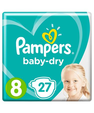 Pampers Baby-Dry Nappies Size 8 (27 Nappies)