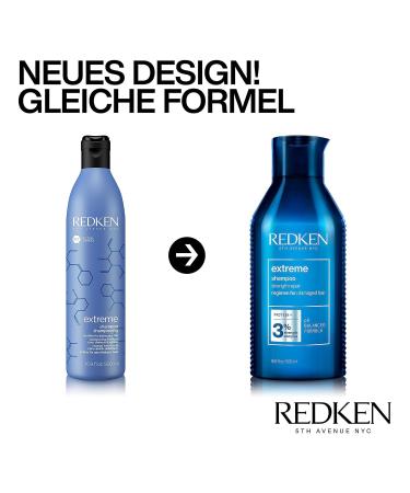 Redken Extreme Shampoo for Brittle & Damaged Hair - 500ml | Anti-Hair Fracture with Soy Proteins Ceramides & Arginine - International Shipping Available - Buy Online on SooperMarket.com