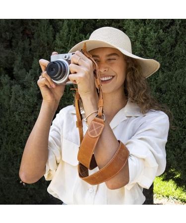 MegaGear MG1515 Sierra Series Genuine Leather Camera Strap - Brown Compact | Shoulder or Neck Strap - Buy Online on SooperMarket.com