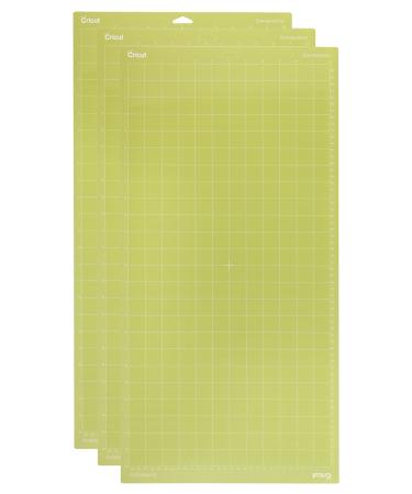 Cricut StandardGrip Machine Mats 12in x 24in, Reusable Cutting Mats for Crafts with Protective Film, Use with Cardstock, Vinyl and More, Compatible with Cricut Explore & Maker, (Green, 3 Count) StandardGrip 12"x24"