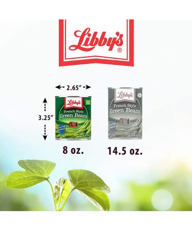 Libby's French Style Green Beans | 100% Green Beans | Classically Delicious  Mild & Subtly Sweet | Crisp-Tender Bite | No Preservatives | French Cut | Kosher | 8 ounce cans (Pack of 12) - Buy Online on SooperMarket.com