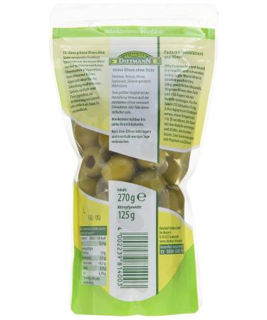 Feinkost Dittmann Green Olives without Stones - Pack of 10 (10 x 270g) | Gourmet International Shipping - Buy Online on SooperMarket.com