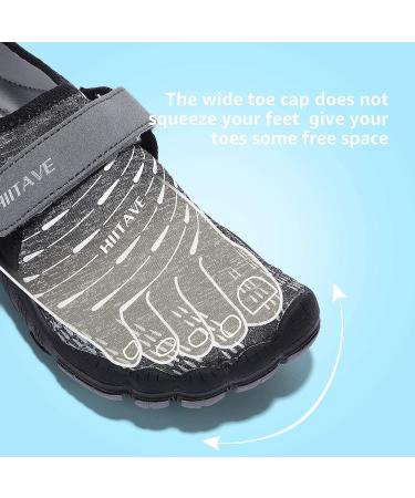 HIITAVE Kids Water Shoes - Quick Drying Aqua Sneakers, Dark/Gray, Big Kid Size 3 - Buy Online on SooperMarket.com
