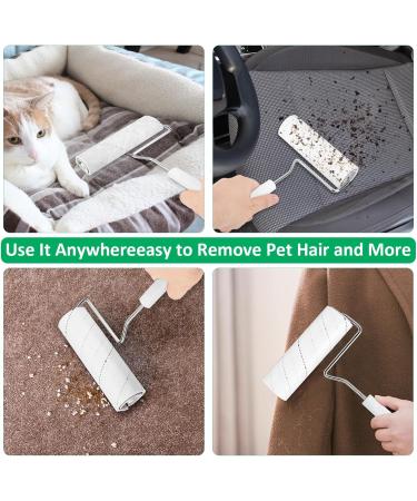 ONLYESH 360 Leaves Foot Roll - 16cm Lint Roller for Cat Hair Sofa Bed & Carpet | 4 Rolls 90 Sheets Each - Perfect for Pet Owners! - Buy Online on SooperMarket.com