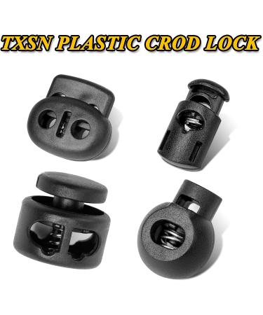 TXSN 30PCS Plastic Cord Locks Spring Stopper Fastener Toggles for Drawstrings  Paracord  Bags  Shoelaces  Clothing and More  Columnar Shape Double Holes - Buy Online on SooperMarket.com