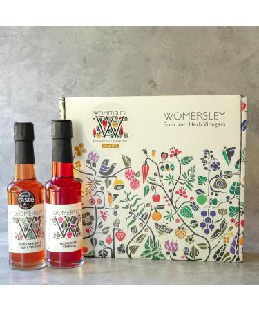 Womersley Gourmet presentation gift box with recipe cards - British Fine Fruit Vinegar for cooking salad dressing marinades Great Taste Award Winners (2 x 150ml) - Buy Online on SooperMarket.com