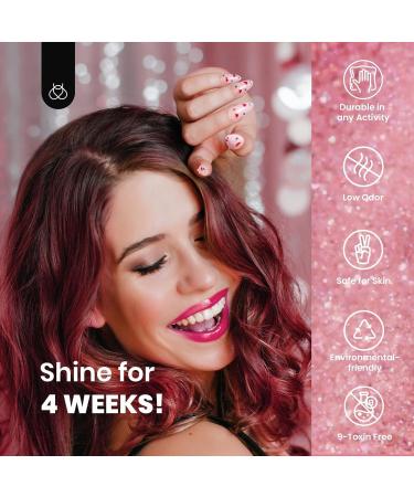 Beetles 6pcs Jelly Glitter Gel Polish Set - Nude Pink Manicure, Soak Off UV LED Cured Shimmer Colors - DIY Nail Art Salon Quality - Buy Online on SooperMarket.com
