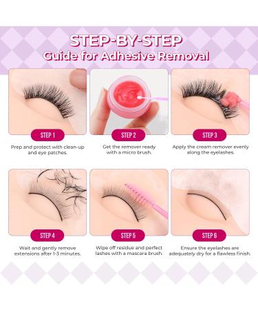 LASHVIEW Eyelash Extension Remover Cream - Rose Flavor 10g | Gentle Lash Remover for Extensions | Fast Shipping Worldwide - Buy Online on SooperMarket.com