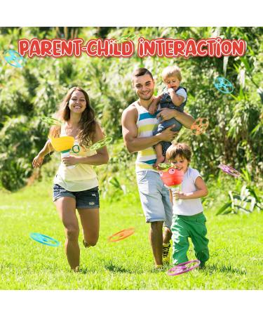 Shop Outdoor Toys for Kids Ages 4-8 | 24 Discs Flying Saucer Launcher & Propeller Toys - Perfect for Garden Fun! - Buy Online on SooperMarket.com