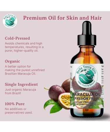 Bella Terra Maracuja Seed Oil 4 oz | Enhance Skin with Vitamin A & Essential Fatty Acids | International Shipping Available - Buy Online on SooperMarket.com