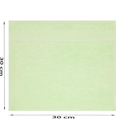 Betz 20 Piece Face Cloth Set Neapel - 100% Cotton - Green - 30 x 30 cm - Pack of 20 - Buy Online on SooperMarket.com