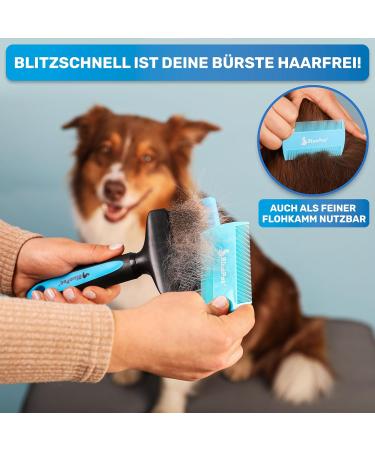 Bluepet Professional Dog Brush for Long Hair | Plucked Brush for Dogs & Cats - Gently Removes Mats Undercut & Knots - Buy Online on SooperMarket.com
