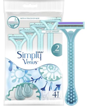 Gillette Simply Venus 2 Disposable Razors for Women - 4 Pack | Smooth Shaving International Shipping - Buy Online on SooperMarket.com