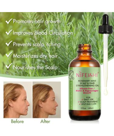 Rosemary Oil for Hair Growth Rosemary Oil for Skin Face 100% Pure Natural Improved Hair Growth Nourishes Scalp Rosemary Hair Oil For Men Women - Buy Online on SooperMarket.com