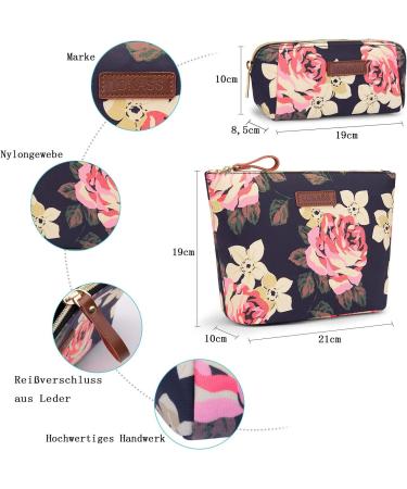 Shop Lokass 2-in-1 Cultural Bag | Waterproof Cosmetic & Travel Wash Bag for Women - Peony Design | 21x10x19cm - Buy Online on SooperMarket.com