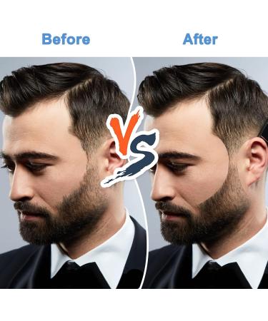 Beard Stencil & Comb Set - Perfect Beard Shaping Tool for Goat Beards Sideburns & Symmetrical Contours | 2 Pieces in Brown & Black - International Shipping Available - Buy Online on SooperMarket.com
