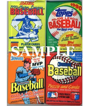 Lot of 60 Old Unopened Baseball Cards from Late 80s/Early 90s Packs - Buy Online on SooperMarket.com