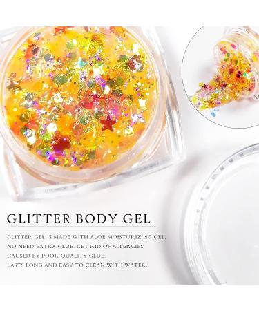 Ownest 12 Colors Holographic Chunky Glitter Gel Set - Christmas Party Makeup for Face, Body, Eyes, Lips, Hair, and Nails - Festive Chunky Glitter Eyeshadow - Mixable Formula, No Glue Needed - Buy Online on SooperMarket.com