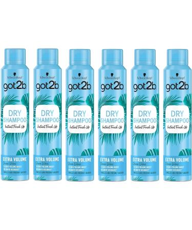 Schwarzkopf got2b Fresh It Up Extra Volume Dry Shampoo Refreshes Hair Inbetween Washes No White Residue Vegan Silicone Free 200 ml - Pack of 6 - Buy Online on SooperMarket.com