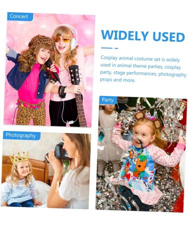 minkissy 1 Set zoo animal headband fabric monkeys monkey ear hair hoop headbands tails - Buy Online on SooperMarket.com