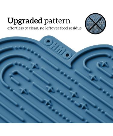 Ohmo Lick Mat for Dogs & Cats - 2 PCs Cute Cactus Design | Leak Mat for Puppy Fear Relief & Slow Feeding | Food-Grade Silicone (Dark Blue) - Buy Online on SooperMarket.com