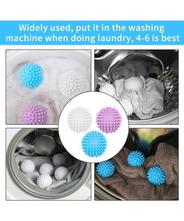 6 Pieces Tumble Dryer Balls Silicone Laundry Balls Anti-Tangle Reusable Washing Machine Balls for Home Washing Machine Quick Drying - Buy Online on SooperMarket.com