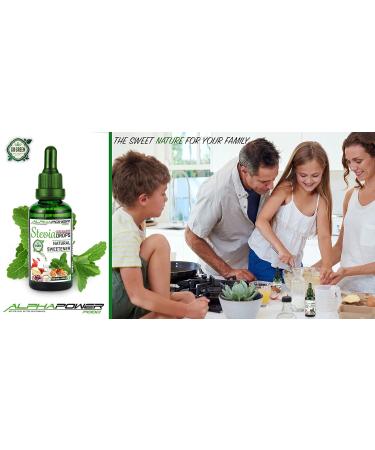 Alphapower Original Stevia Sugar Drops 100ml - Vegan GMO-Free Zero Calorie Liquid Sweetener for Baking & Beverages - Buy Online on SooperMarket.com
