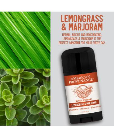 American Provenance Natural Deodorant for Men - Aluminum Free, Long-Lasting, Essential Oils - Lemongrass & Marjoram - Buy Online on SooperMarket.com