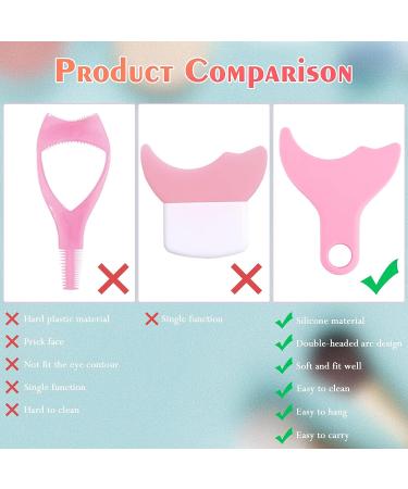 G2PLUS Mascara Shield Guard and Eyeliner Auxiliary Tool for Precise Eye Makeup Application - Reusable Pink Silicone Eyeshadow Guard Pads - Buy Online on SooperMarket.com
