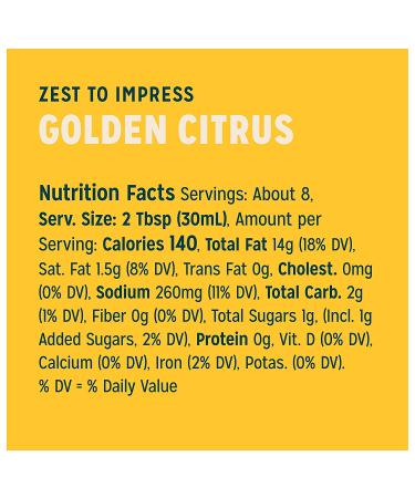 Sir Kensington's Golden Citrus Vinaigrette 8.45 fl oz - Premium Salad Dressing - Buy Online on SooperMarket.com