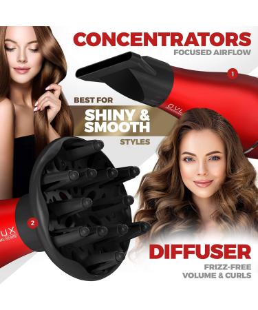 Salon Professional Ionic Hair Dryer - Powerful Lightweight & Includes Diffuser | Perfect Birthday Gift for Women & Moms - Buy Online on SooperMarket.com