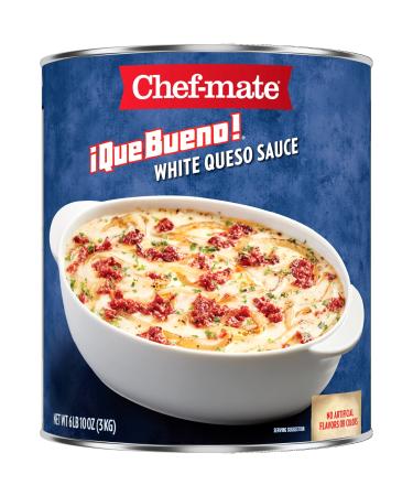 Chef-mate Que Bueno White Queso and Nacho Cheese Sauce, Canned Food, 6 lb. 10 oz. Bulk Can