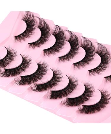 Ruairie 20MM 8D Dramatic Fluffy False Eyelashes Pack - 7 Pairs Wispy Cat Eye & Fox Eye Lashes - Buy Online on SooperMarket.com
