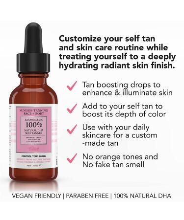 Divine Derriere Self Tanner Tanning Drops - Customizable Gradual Glow Sunless Tan for Natural Look - Buy Online on SooperMarket.com