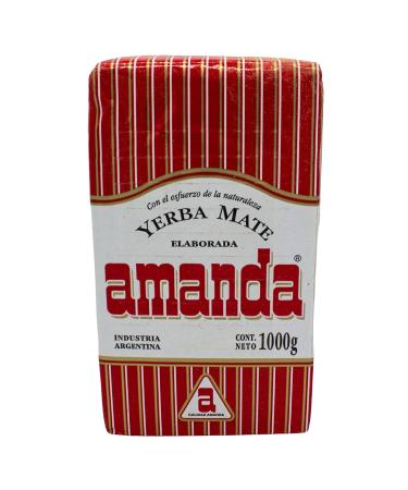 Yerba Mate Tea Amanda Elaborada 500g - Traditional Loose Leaf Mate Tea with Stems | Buy Online Internationally - Buy Online on SooperMarket.com