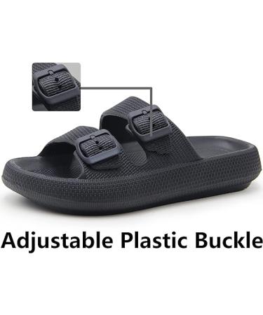Weweya Pillow Slippers - Double Buckle Adjustable Slides - Unisex EVA Flat Sandals - Buy Online on SooperMarket.com