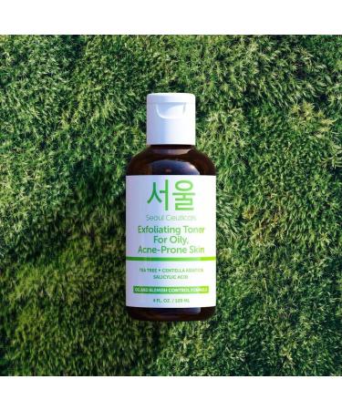 Korean Tea Tree Exfoliating Toner for Oily Acne Prone Skin | Centella Asiatica + Salicylic Acid | K Beauty Skincare 4oz - Buy Online on SooperMarket.com