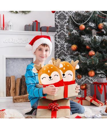 Christmas Elk Stuffed Animal Plush Pillow - Cute Soft Toy for Kids - Perfect Gift for Christmas & Birthdays - Decorative Pillow for Sofa & Bedroom - Buy Online on SooperMarket.com