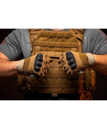 Glove Station Combat Tactical Knuckle Gloves for Men - Black Medium | Outdoor Sports, Training, Motorcycling - Buy Online on SooperMarket.com