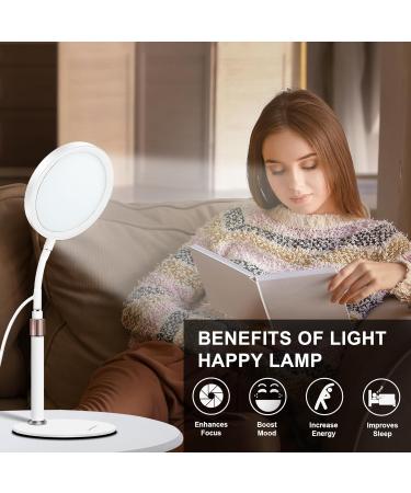 Happy Lamp 10000 Lux Desk Sun Lamp with 360 Adjustable Gooseneck & 3 Colors & 10 Brightness Levels for Reading/Office/Home small - Buy Online on SooperMarket.com