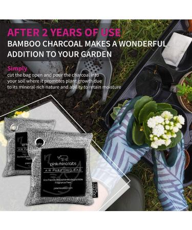500g Nature Fresh Moso Bamboo Charcoal Air Purifying Bag by Pink Rhino Labs - Scent-Free Odor Eliminator for Home & Car - Kid & Pet Friendly Odor Absorber - Activated Charcoal - Buy Online on SooperMarket.com