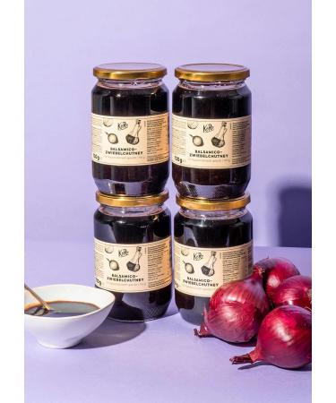 KoRo Balsamic Onion Chutney (4 x 730g) | Sweet & Sour Caramelized Onion Sauce with Agave Syrup - International Shipping Available - Buy Online on SooperMarket.com