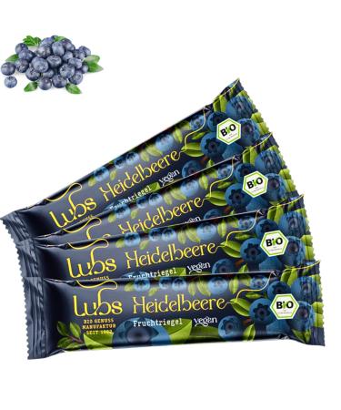 Try Bag - 4x Lubs Bio Fruit Track blueberry |Bio & Vegan Riegel |Fruit bar for children |from controlled biological cultivation |Fruit bar