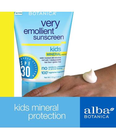 ALBA BOTANICA Mineral Sunscreen Kids SPF 30 - 4 oz | Natural Sun Protection - Buy Online on SooperMarket.com