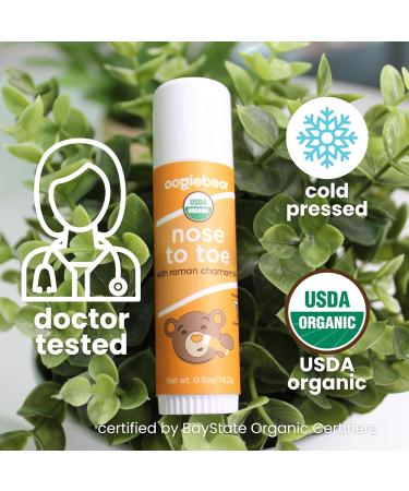 Buy Oogiebear Nose to Toe Baby Body Balm | USDA Organic Moisturizer with Olive & Coconut Oil for Babies 3 Months+ | 0.5 Oz - Buy Online on SooperMarket.com