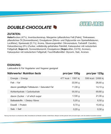Sven Jack Double Chocolate Energy Cake - Oatmeal Bar with Melting Chocolate (36x65g) - 2.34kg Pack - Delicious & Juicy Snack! - Buy Online on SooperMarket.com