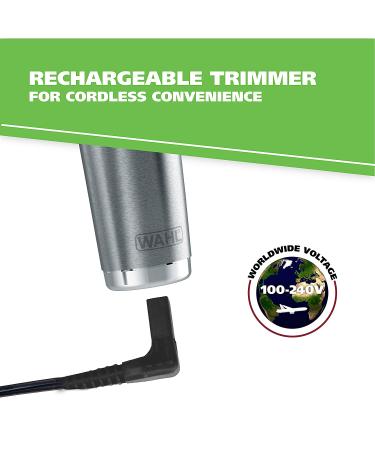 Wahl Stainless Steel Lithium Ion 2.0+ Beard Trimmer for Men - All-in-One Grooming Kit - Model 9864SS - Buy Online on SooperMarket.com