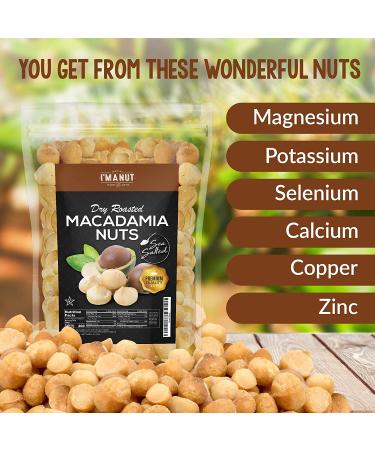 Oven Dry Roasted Macadamia Nuts with Sea Salt - 24 oz | Fancy Whole | 100% Natural Macadamia Nuts | No Oil or PPO | 1.5 lb Pack - Buy Online on SooperMarket.com