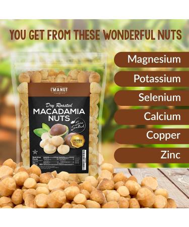 Toasted Macadamia Nuts with Sea Salt - 48 oz (3 lb) | Whole Fancy | 100% Natural | No Oil | No PPO | 3.0 Pounds - Buy Online on SooperMarket.com